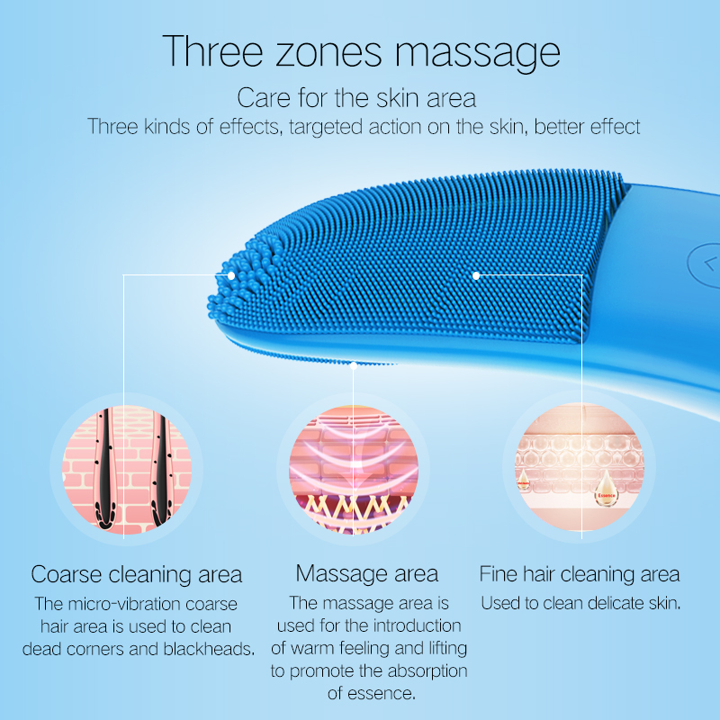 Skönhet Sonic Electric Face Cleansing Brush Ultraljud Facial Skin Scrubber