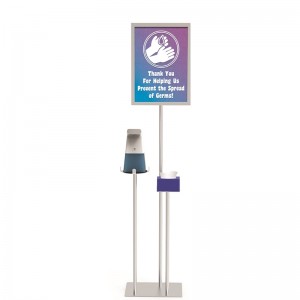 TMJ710 Golvstativ för allmänt enkelt hopfogning Billig Metal Hand Sanitizer Display Rack