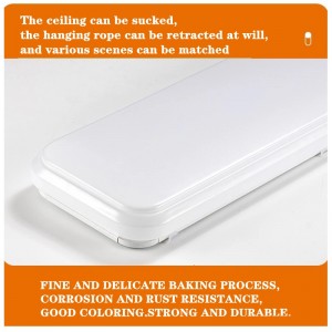 4FT LED Commercial Wrapp Shop Light Fixure 60W Low Bay Linear Flushmount Office Ceiling [4 lampa 32W Fluorescent Likvärdig] 500K Daylight White ETL Listad