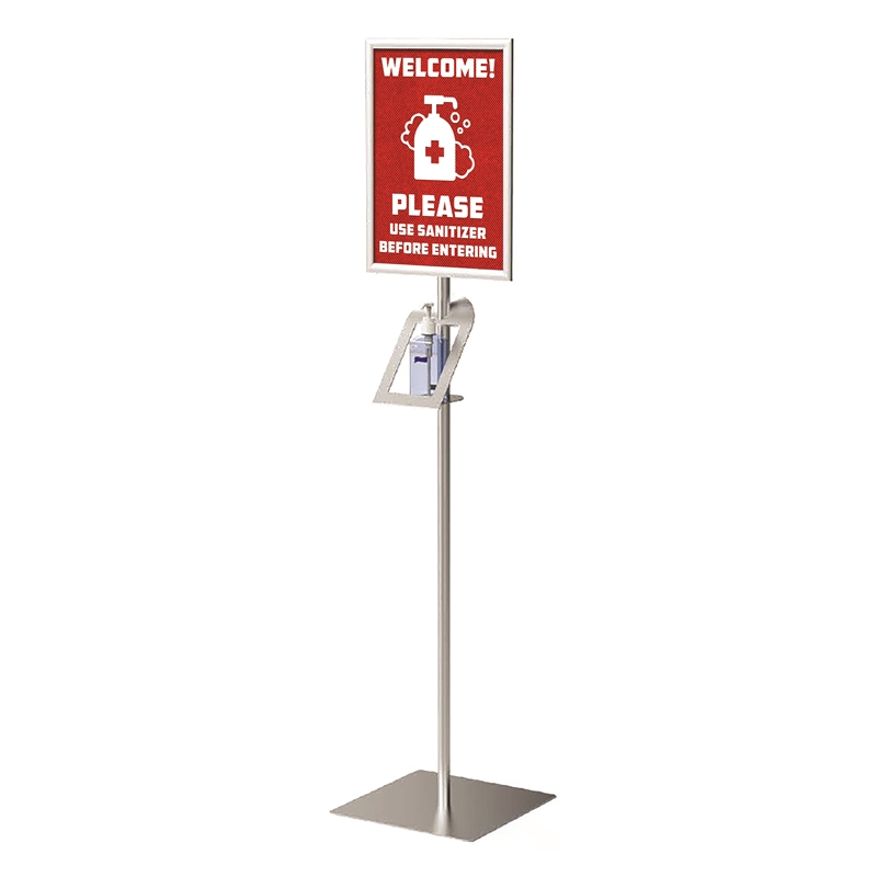 TMJ713 Golvskärmstvist för stående hand- Sanitzer- skärmsläckare med bärbar manuell Sanitizing Stand Display