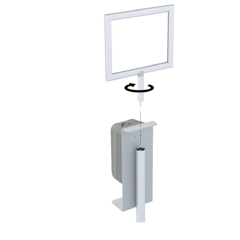 TMJ713 Golvskärmstvist för stående hand- Sanitzer- skärmsläckare med bärbar manuell Sanitizing Stand Display
