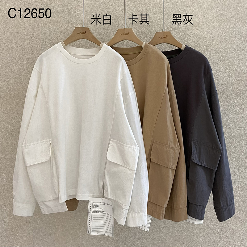 Lös inredning Minimalist Round Collar- stil Stinkade ärmstyle Casual Solid Bomull och linne överdimensionerade 12650 T-tröjor