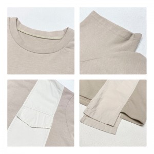 Lös inredning Minimalist Round Collar- stil Stinkade ärmstyle Casual Solid Bomull och linne överdimensionerade 12660 T-tröjor