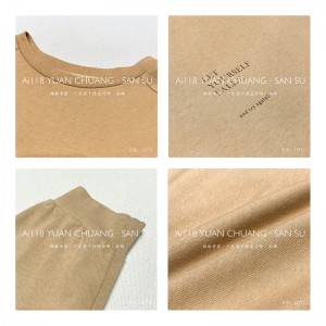 Lös inredning Minimalist Round Collar- stil Stinkad ärmstil Casual Solid Bomull och linne överdimensionerade 12711 Sweatshirts