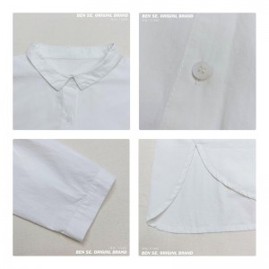 Lös montering Minimalist Stylish Casual Solid färg Striped Kontrollerad överdimensionerad 17685 Lös Skjorta