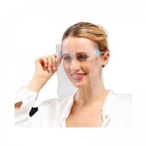 Christmas Winter Transparent Anti Fog Face Shield Visor Transparent Face Shields with Transparent Glass Frames