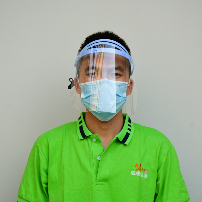 2020 Fabrikspris 0,35 mm Clear Visir Face Shield Anti-fog Face Shield Clear Face Shield Plast