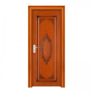 2021 Kina trä enkel dörr med smarta lås säkerhetsdörrar i kedjemålning ytbehandling