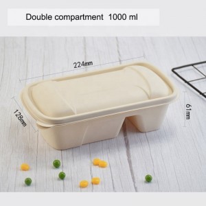 Biologiskt nedbrytbar lunchlåda tar bort biologiskt nedbrytbara, lufttäta förvaringsbehållare för livsmedel