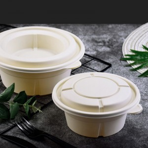 Behållare för livsmedelsbruk för engångsbruk Biologiskt nedbrytbar lunchlåda Biologiskt nedbrytbar behållare