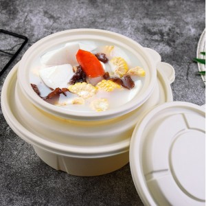 Behållare för livsmedelsbruk för engångsbruk Biologiskt nedbrytbar lunchlåda Biologiskt nedbrytbar behållare