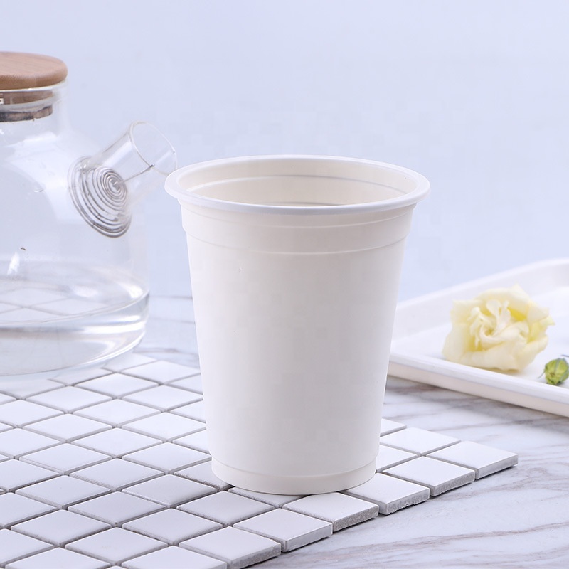 6oz 8oz 11oz kundanpassad, miljövänlig, komposterbar kaffekopp engångs majsstärkelsebägare biologiskt nedbrytbar