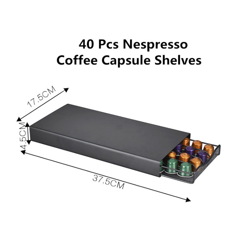 TMJ PP-584 Metal Chrome 40 Pod Nespresso KaffeKapsel Innehavare för visning i hemkök