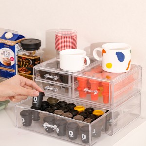 TMJ PP-586 ODM Tabell högst genomskinlig akryl nespresso kaffekapsels monter