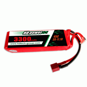 HD POWER 3300mAh 45C 3S 11.1V lipooperatur