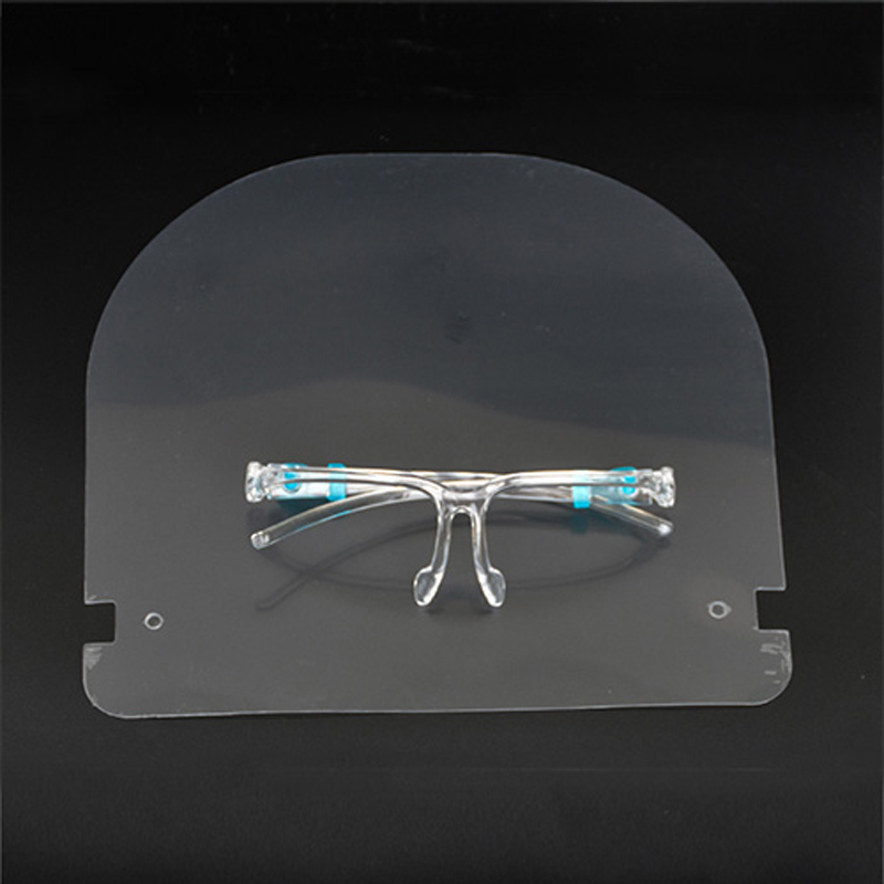 Anti-dimma återanvändbart ansiktsskydd Glasögon Skyddande ansikts ansiktsskydd ansikte plastsköld med glasögon