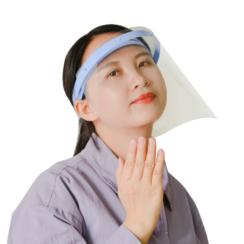 EN 166 Anti-Splash avtagbar ansiktsskydd Säkerhetsskydd Ansiktsskydd i plast med justerbar ram