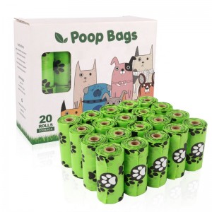 Biologiskt nedbrytbar Poo Dog Bag Pet Cat Waste Poop Rensa sopsäckar Miljöemballage