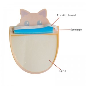 Säkerhetsskyddande hel ansiktsskärm Ansiktsskydd visir Elastiskt ansiktsskydd transparent för barn