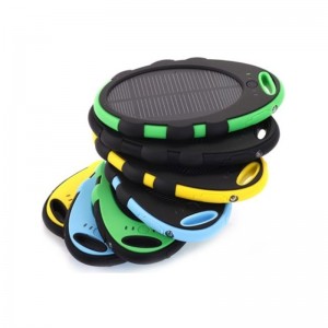 Bärbar solenergibank 4000mAh mobil solenergiladdare dubbla USB-portar