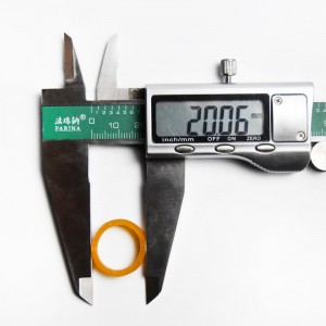 Tillverkaranpassad 08 * 2 gul transparent datakabelbandring anti-aging högtemperaturbeständigt och icke-brytbart gummiband