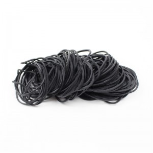 Fabriks direktförsäljning hög elasticitet bra motståndskraft svart gummiband 38mm diameter grönsaksband gummiring