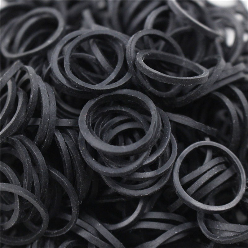 Gummibandstillverkare grossist svart hög elasticitet och åldringsbeständighet engångs liten industriell gummiband datakabelbandring