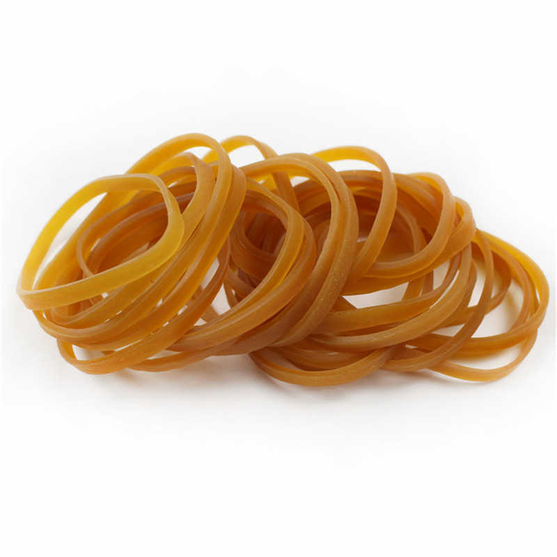 Tillverkare anpassade breddade gummiband gula genomskinliga hög elasticitet seghet industrin jordbruks gummiband