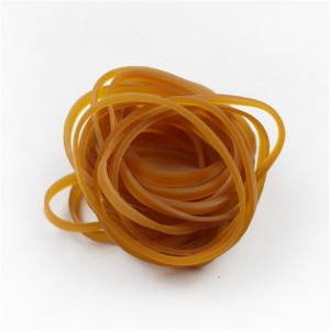 Tillverkare anpassade breddade gummiband gula genomskinliga hög elasticitet seghet industrin jordbruks gummiband