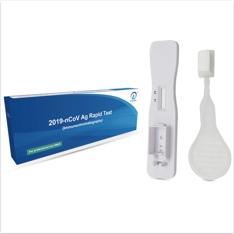 The V-CHEKExplosion.2019-nCoV Ag Rapid Test Kit (immunokromatografi)