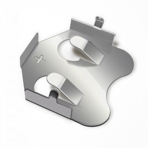 Metall CR2032 Brons Nickelplate Batterikontakt 2032 Batterihållare till kretskort