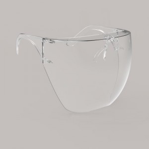 Anti-Spray säkerhetsutrustning Plastblocks ansiktsskydd med ram