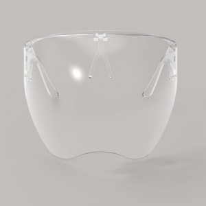 Anti-Spray säkerhetsutrustning Plastblocks ansiktsskydd med ram