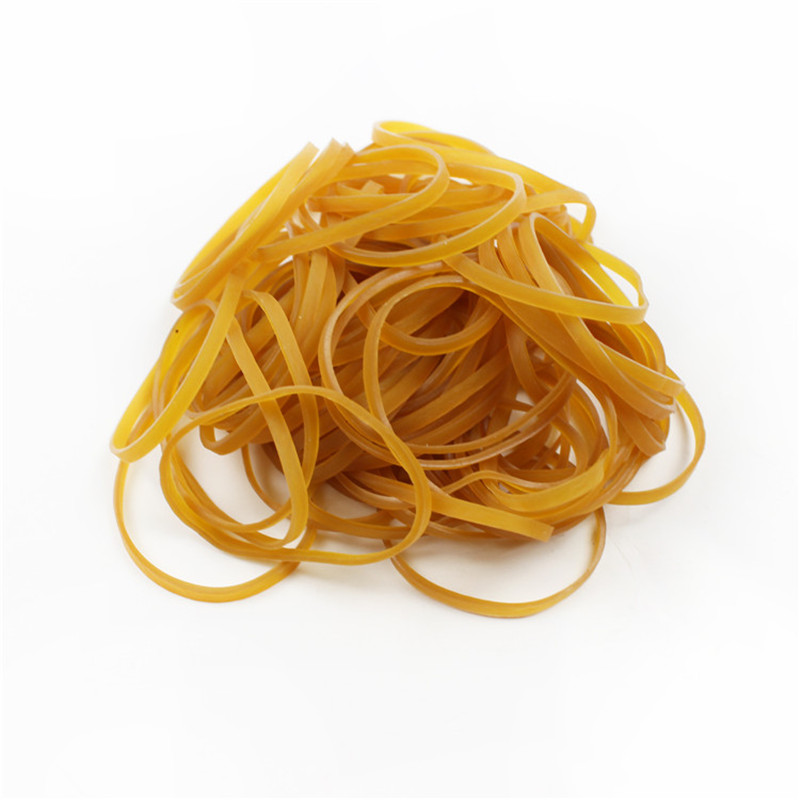 Tillverkare-anpassad utvidgadnaturlig gul transparent hållbar hög elasticitetskrabba bindande gummiband