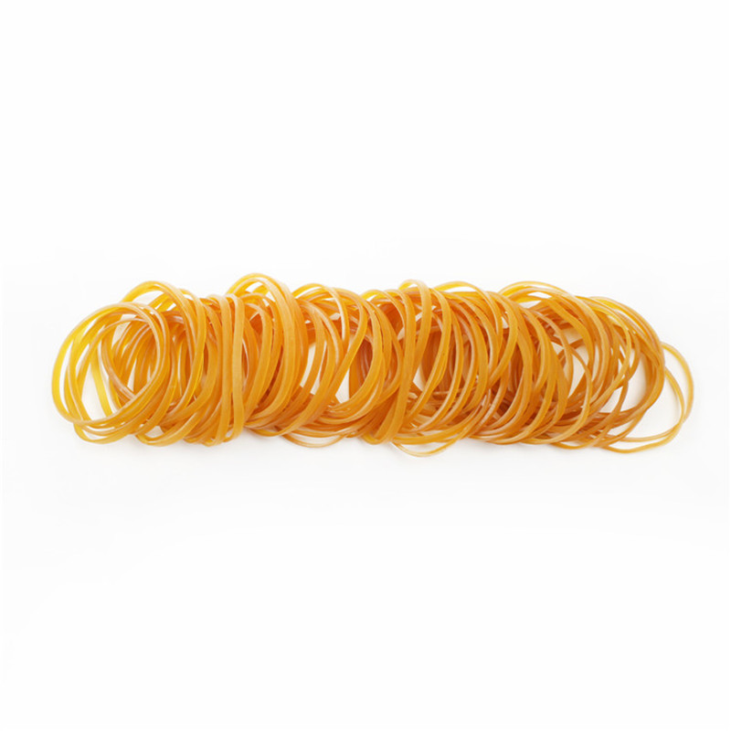 Tillverkare-anpassad utvidgadnaturlig gul transparent hållbar hög elasticitetskrabba bindande gummiband
