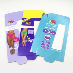 Kläder underkläder underkläder displaybox, fönsterkort.