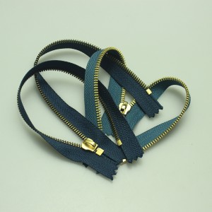 Metall Brass dragkedja med olika stilar och storlekar, direkt fabriksförsörjning