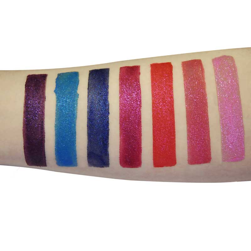 Glitter flytande läppstift diamant vattentät metallisk lipgloss