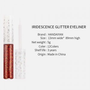 Färgglada ljusa flash flytande kosmetika långvariga glitter eyeliner
