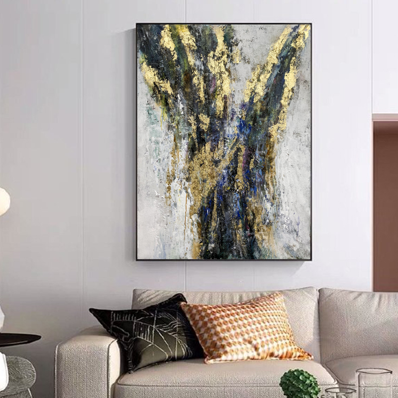 Modern Abstrakt Akrylmålning Kanfastryck Cuadros Abstractos på Canvas Wall Art för heminredning