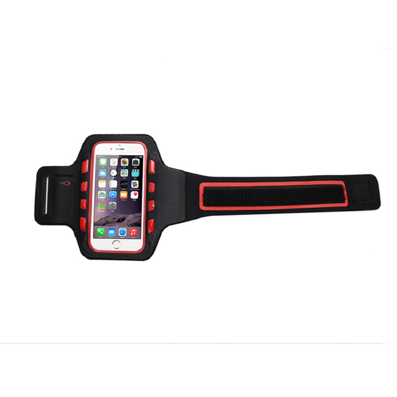 Nyheter Promotional Design Logo Silk-Print LED Sport Arm Band Light Protective Mobiltelefon Armband för iPhone 6- 4,7 tum