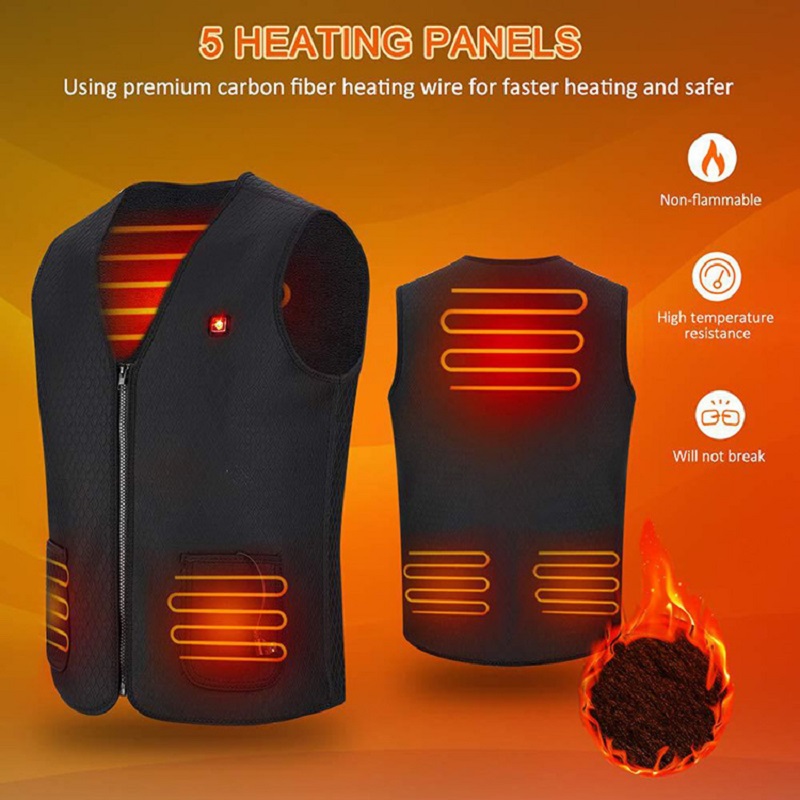 Vattentät uppvärmd fleece västmän Muscle Vestkläder Uppvärmd Bodywarmer Arbeta Elektriska uppvärmda Jackor Viktväst