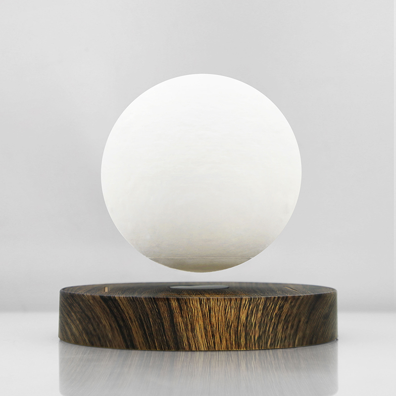 Kreativ present Hem Office Dekorationer Vardagsrum Belysning Touch Switch Magnetisk Floating Bordslampa 3D Levitating Moon Light