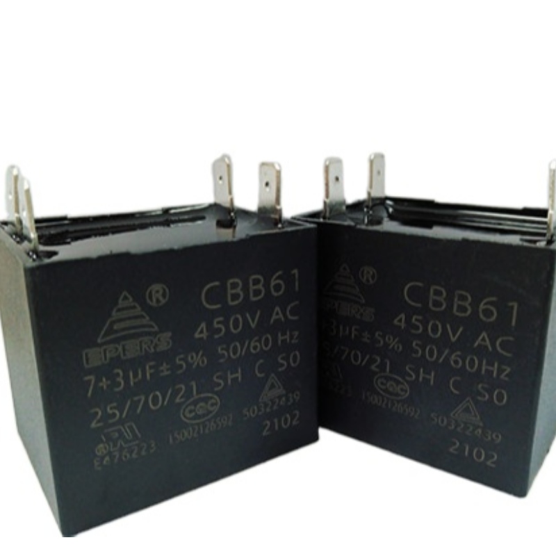 7+3uf 450V 25/70/21 CQC 50/6Hz SH S0 C cbb61-kondensator för super fan