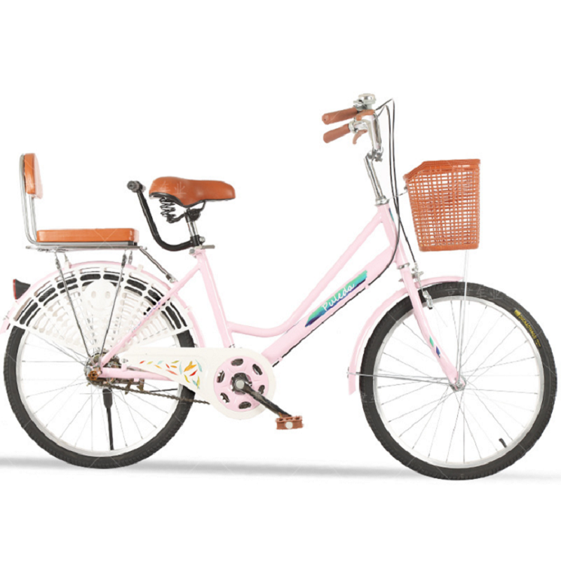Populär 24 \\ '\\' 26 tums cykelman och kvinna hög kol stad cykel med korg