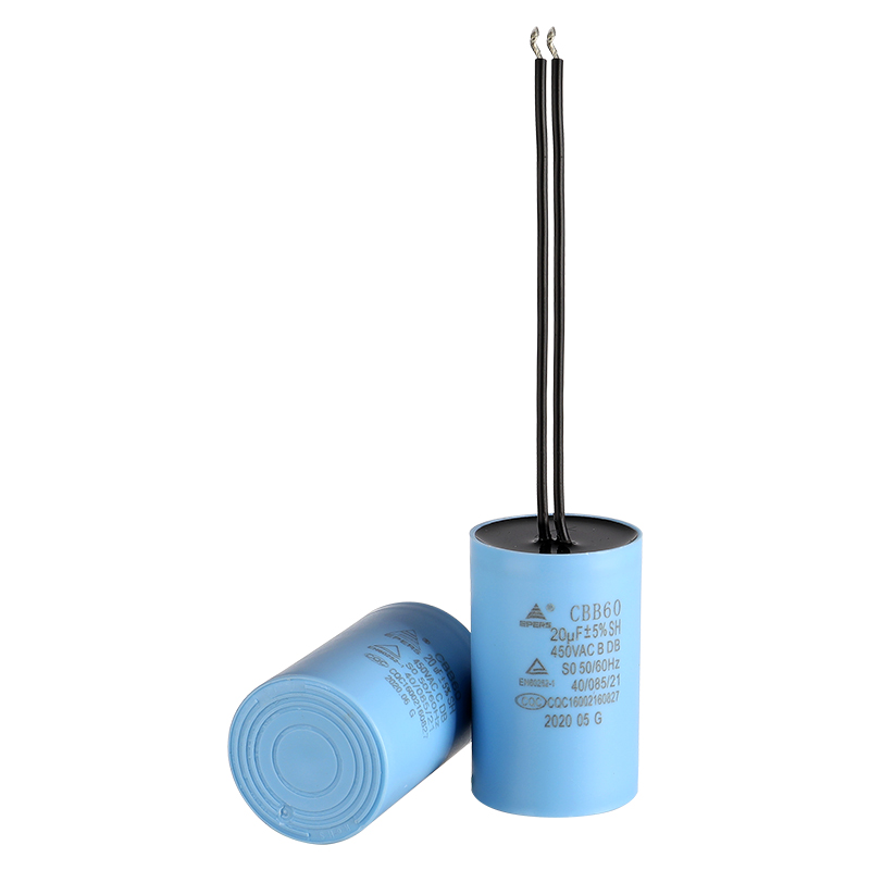 Två ledningar 20uf 450Vac SH S0 50/60Hz CQC CBB60 Kondensator för vattenpump