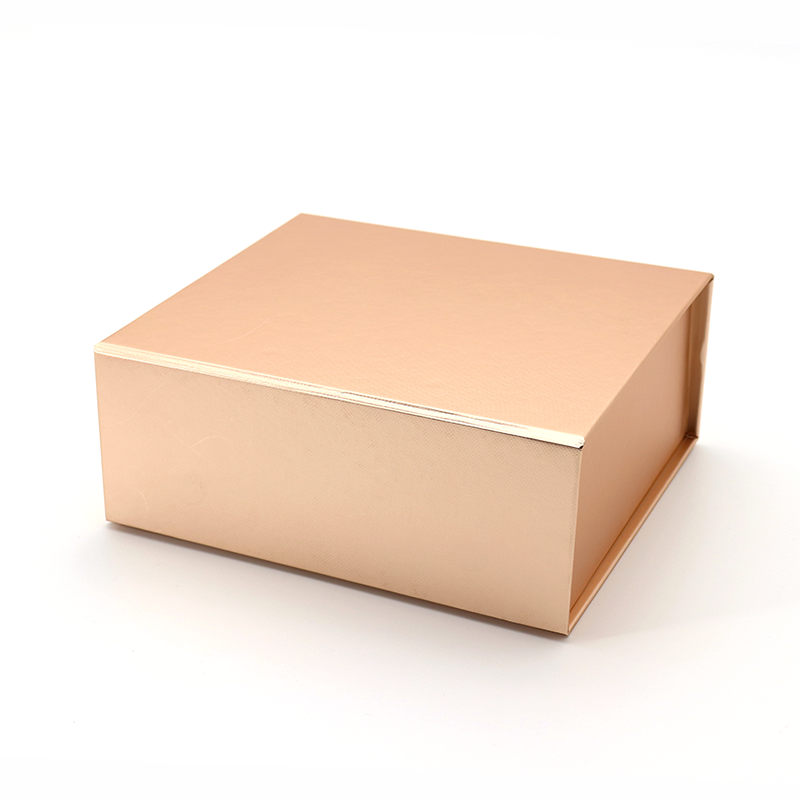 Eco Recyclable Custom Colorful Printed Rose Golden Luxury Pink Big Folding Magnetic Packing Box