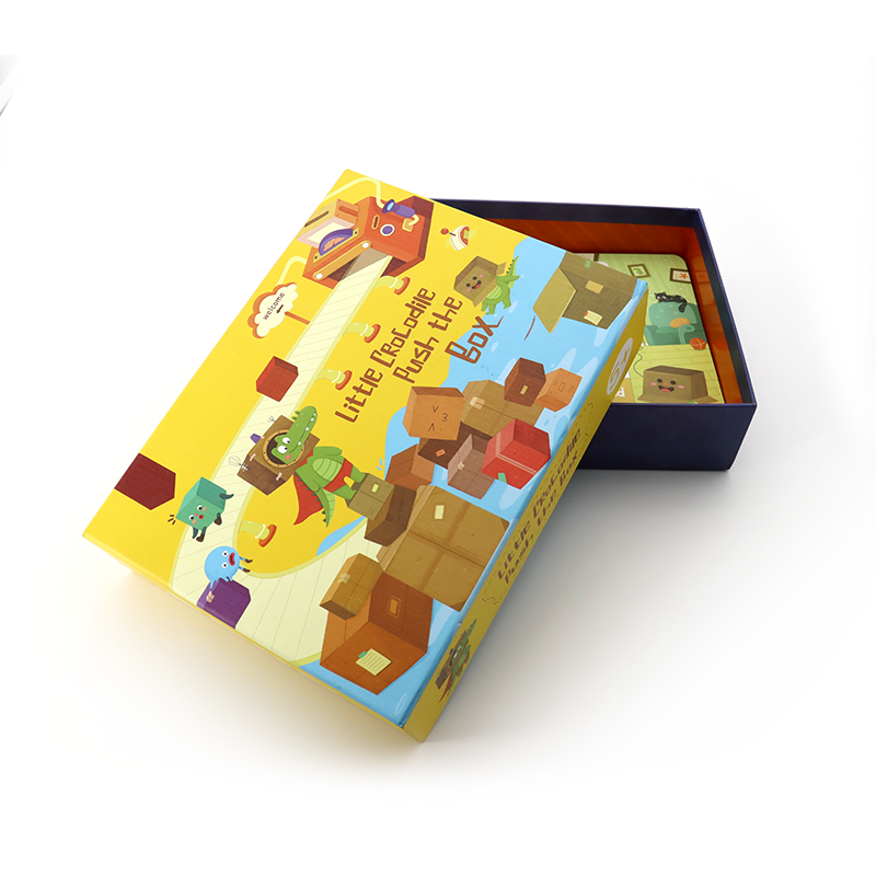 Anpassad storlek och designpapper Jigsaw Puzzle Presentförpackning Kartong Styva lådor