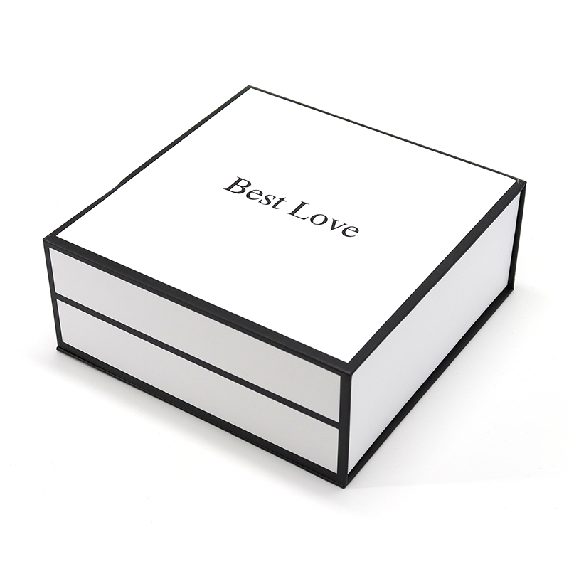 Lyxig Vit Magnet Flap Papper Box Flip Topp Presentkartong Kläder Klänning Handväskor Vit Mailer Box