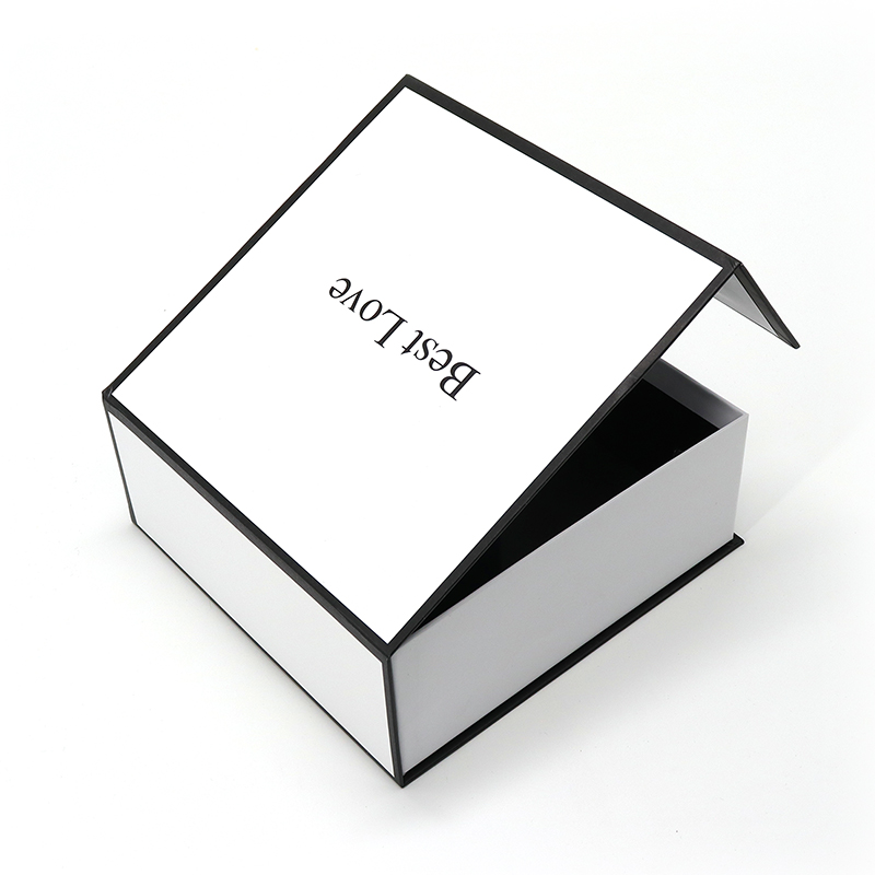 Lyxig Vit Magnet Flap Papper Box Flip Topp Presentkartong Kläder Klänning Handväskor Vit Mailer Box
